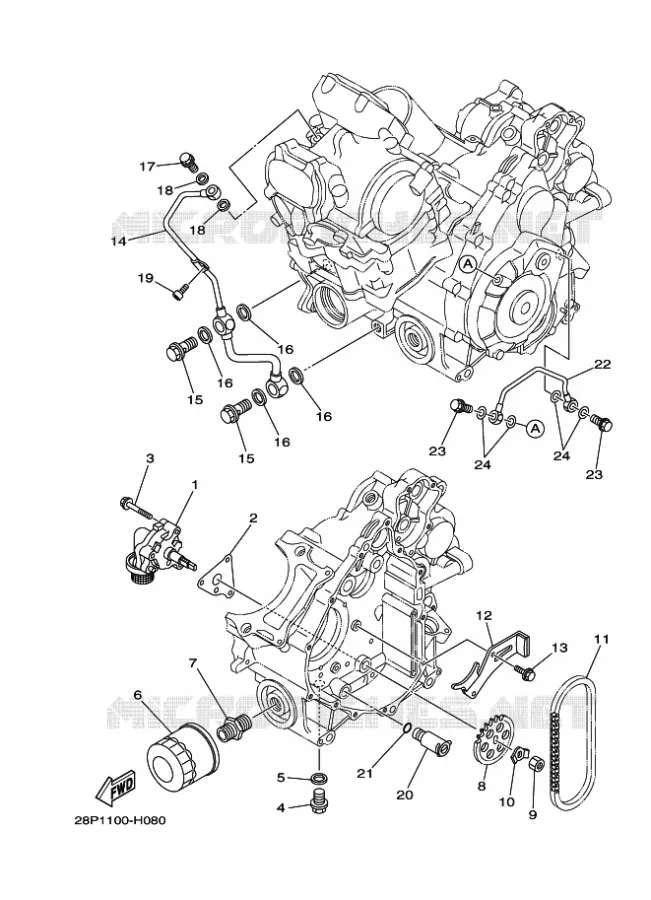 POMPE A HUILE Yamaha QUAD 700 2023 GRIZZLY  YFM700FWAD