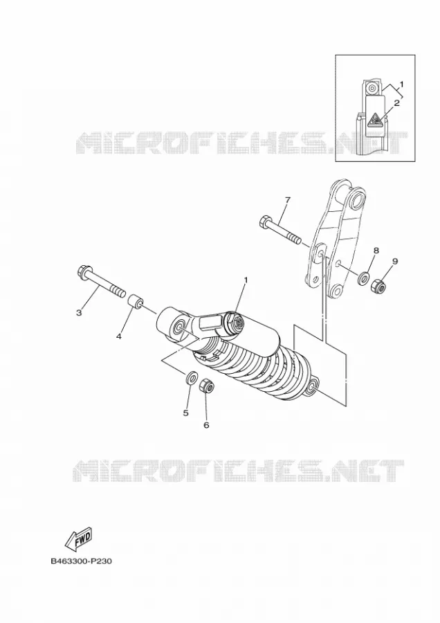 AMMORTISSEUR ARRIERE Yamaha QUAD 700 2023 RAPTOR  YFM700R