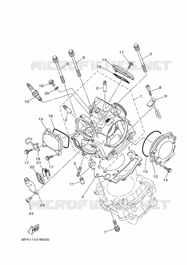 CULASSE Yamaha QUAD 700 2023 RAPTOR  YFM700R