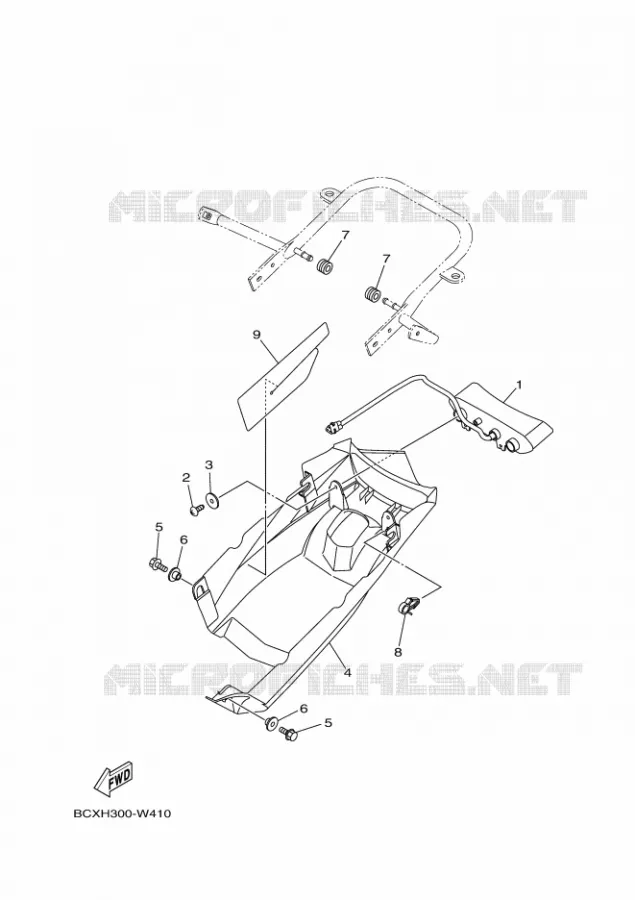 FEU ARRIERE Yamaha QUAD 700 2023 RAPTOR  YFM700R