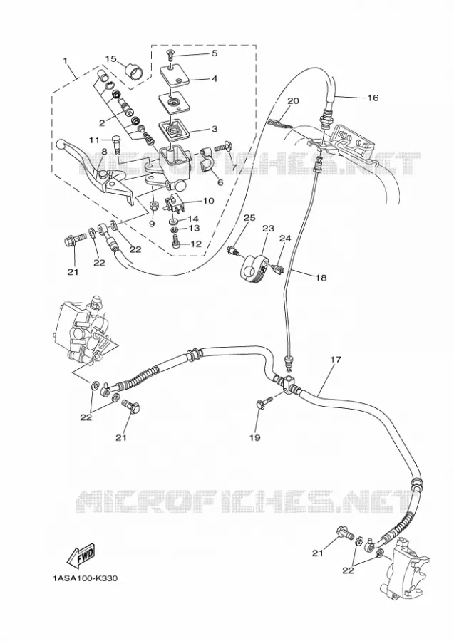 MAITRE CYLINDRE AVANT Yamaha QUAD 700 2023 RAPTOR  YFM700R