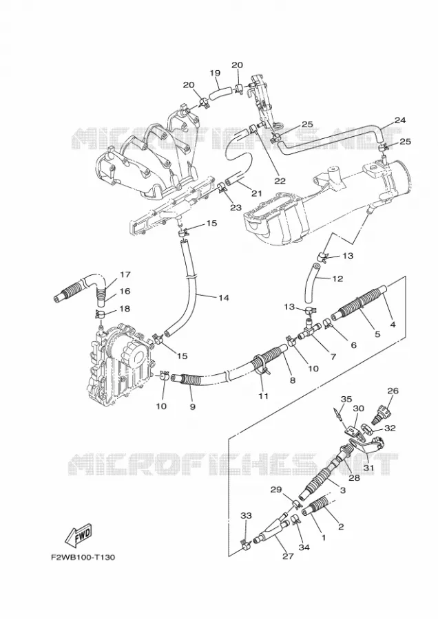 ECHAPPEMENT 2 Yamaha Waverunner 1800 2022 GP  GP1800B-X