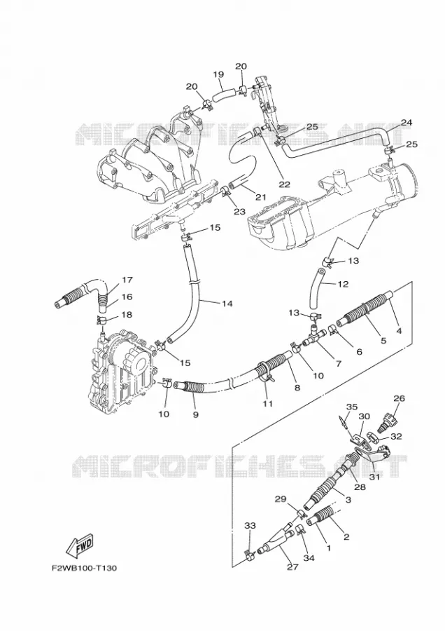 ECHAPPEMENT 2 Yamaha Waverunner 1800 2022 GP  GP1800D-X