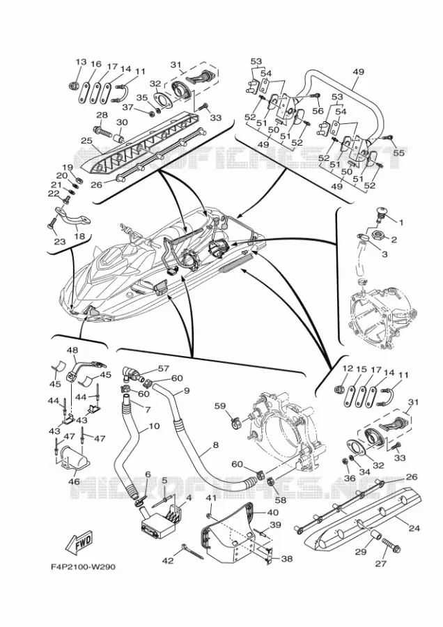 HULL & DECK Yamaha Waverunner 1800 2022 GP  GP1800A-X