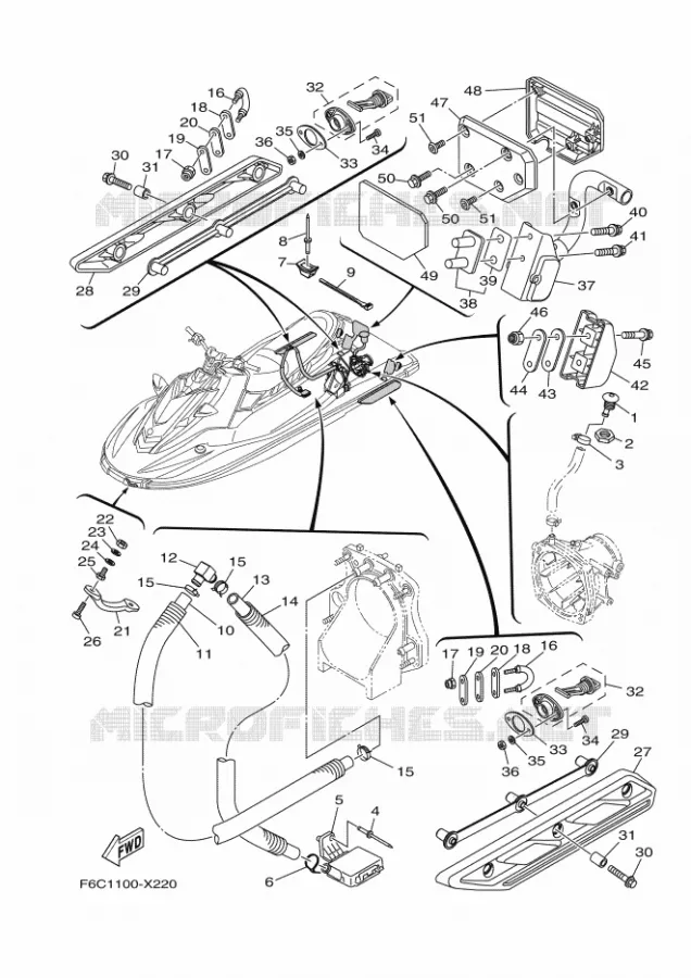 HULL & DECK Yamaha Waverunner 1050 2022 JB  JB1050-X