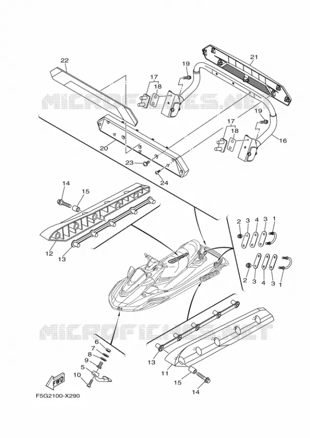 HULL & DECK 2 Yamaha Waverunner 1800 2023 FX  FX1800F