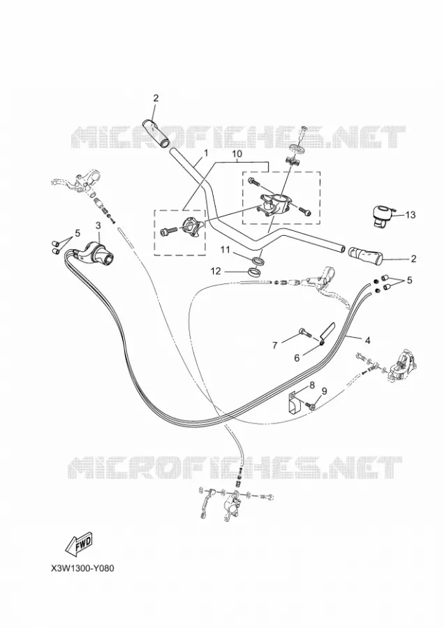 GUIDON ET CABLES Yamaha EBIKES ELECTRIC 2023 BOOSTER  PF20B
