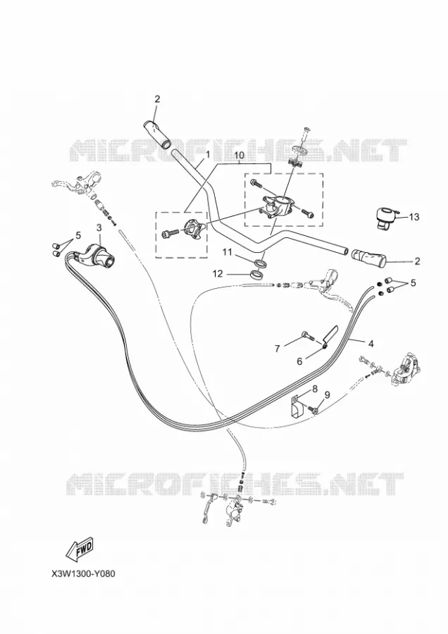 GUIDON ET CABLES Yamaha EBIKES ELECTRIC 2023 BOOSTER  PF20B