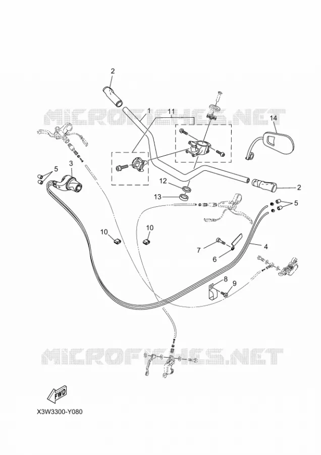 GUIDON ET CABLES Yamaha EBIKES ELECTRIC 2023 BOOSTER  PF20BS