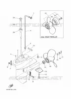 BOITIER D'HELICE ET TRANSMISSION 2 pour Yamaha 9.9FMHS de 2020