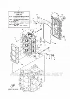 CYLINDRE / CARTER MOTEUR 2 pour Yamaha F40FETS de 2020
