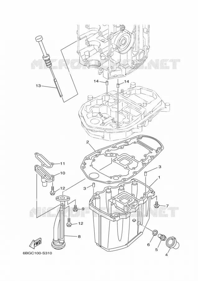 VENTILATEUR D'HUILE Yamaha OUTBOARD ENGINES 40hp (29.4kW) 2020 F40  F40FET