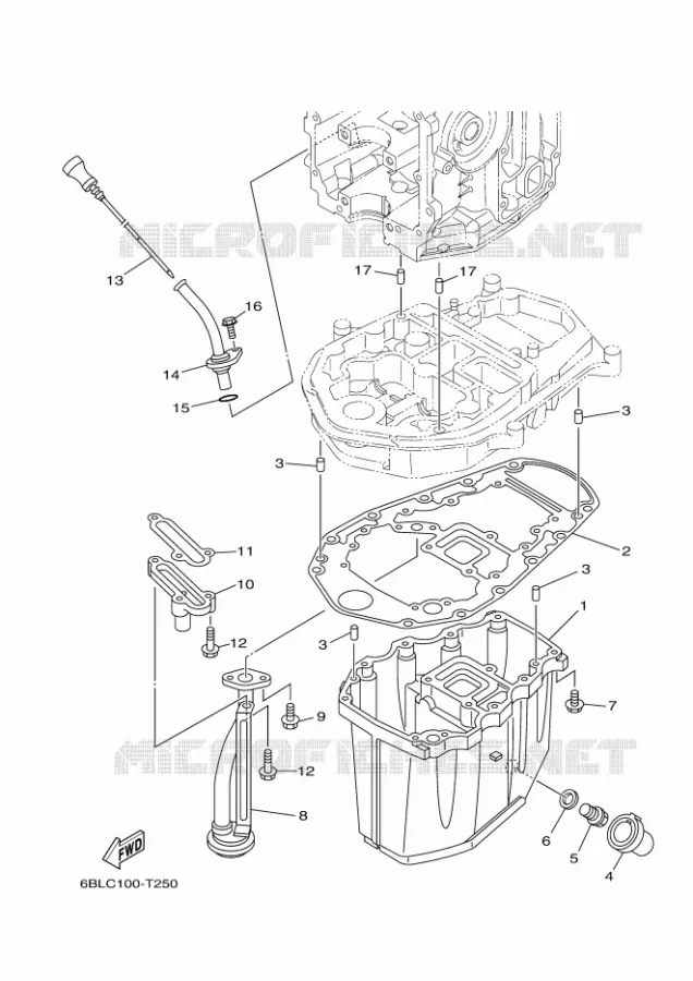 VENTILATEUR D'HUILE Yamaha OUTBOARD ENGINES 25hp (18.4kW) 2020 FT25  FT25FET