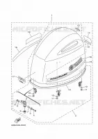 CARENAGE SUPERIEUR pour Yamaha FL150FETX de 2020