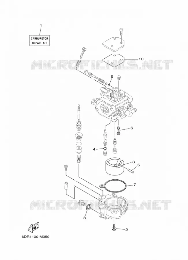 KIT DE REPARATION 2 Yamaha OUTBOARD ENGINES 9.9hp (7.3kW) 2020 FT9.9  FT9.9LE