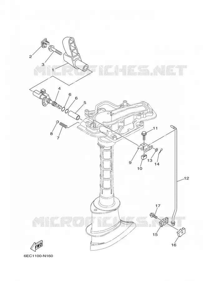 COMMANDE D'ACCELERATEUR Yamaha OUTBOARD ENGINES 4hp (2.9kW) 2020 F4  F4BMH