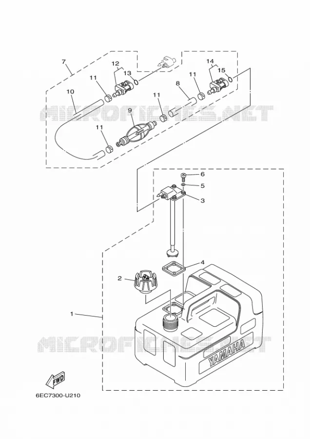 RESERVOIR A ESSENCE Yamaha OUTBOARD ENGINES 4hp (2.9kW) 2020 F4  F4BMH
