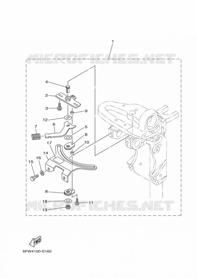POIGNEE DE DIRECTION Yamaha OUTBOARD ENGINES 8hp (5.9kW) 2020 F8  F8FMH