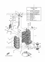 CYLINDRE / CARTER MOTEUR 1 pour Yamaha F100FETL de 2020