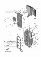 CYLINDRE / CARTER MOTEUR 2 pour Yamaha F100FETL de 2020
