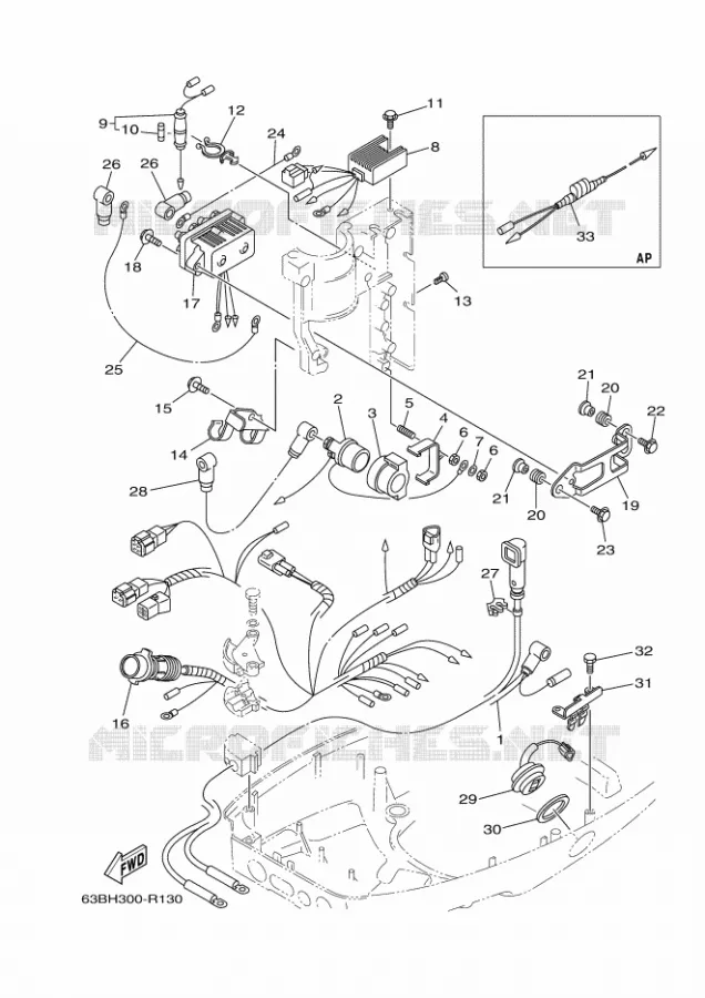 PARTIE ELECTRIQUE 2 Yamaha OUTBOARD ENGINES 40hp (29.4kW) 2021 40V  40VEO