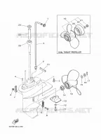 BOITIER D'HELICE ET TRANSMISSION 2 pour Yamaha 15FMHL de 2021