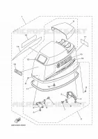 CARENAGE SUPERIEUR pour Yamaha E60HMHDL de 2021