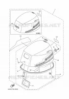 CARENAGE SUPERIEUR pour Yamaha F15CMHL de 2021
