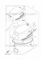 CARENAGE SUPERIEUR pour Yamaha F15CEPL de 2021