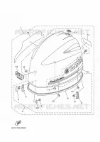 CARENAGE SUPERIEUR pour Yamaha F40HETL de 2021