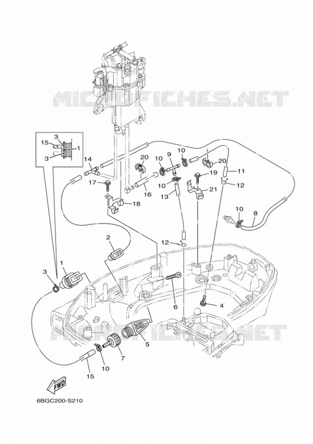 CAPOT INFERIEUR 2 Yamaha OUTBOARD ENGINES 40hp (29.4kW) 2021 F40  F40FED