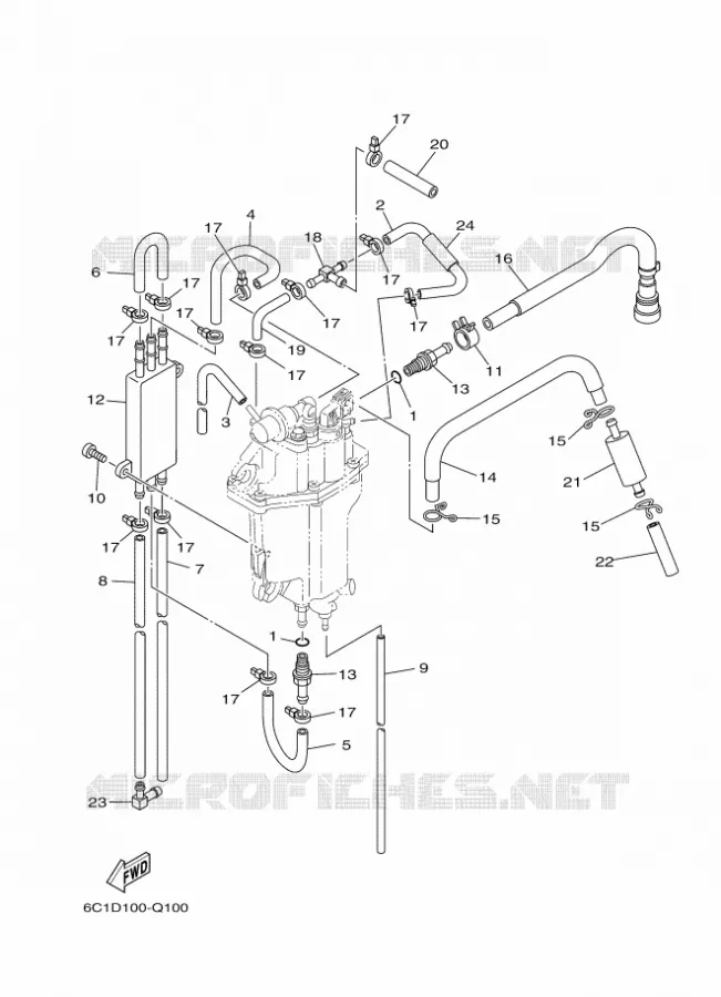 POMPE A INJECTION 2 Yamaha OUTBOARD ENGINES 60hp (44.1kW) 2021 F60  F60FET