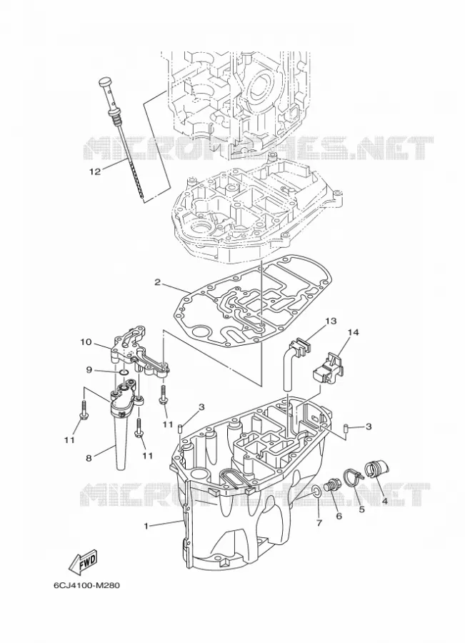VENTILATEUR D'HUILE Yamaha OUTBOARD ENGINES 40hp (29.4kW) 2021 F40  F40GET