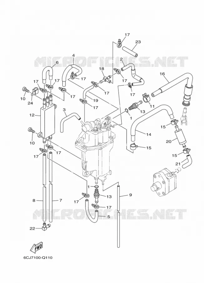 POMPE A INJECTION 2 Yamaha OUTBOARD ENGINES 40hp (29.4kW) 2021 F40  F40GET