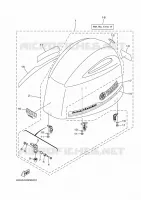 CARENAGE SUPERIEUR pour Yamaha LF200XB de 2021