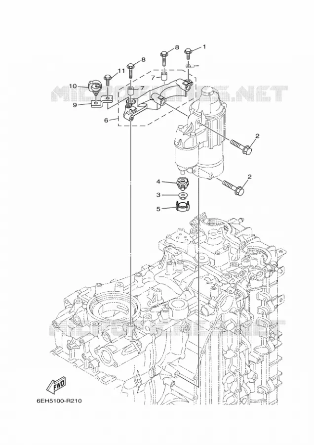 PARTIE ELECTRIQUE 5 Yamaha OUTBOARD ENGINES 200hp (147.1kW) 2021 LF200  FL200FET / LF200B