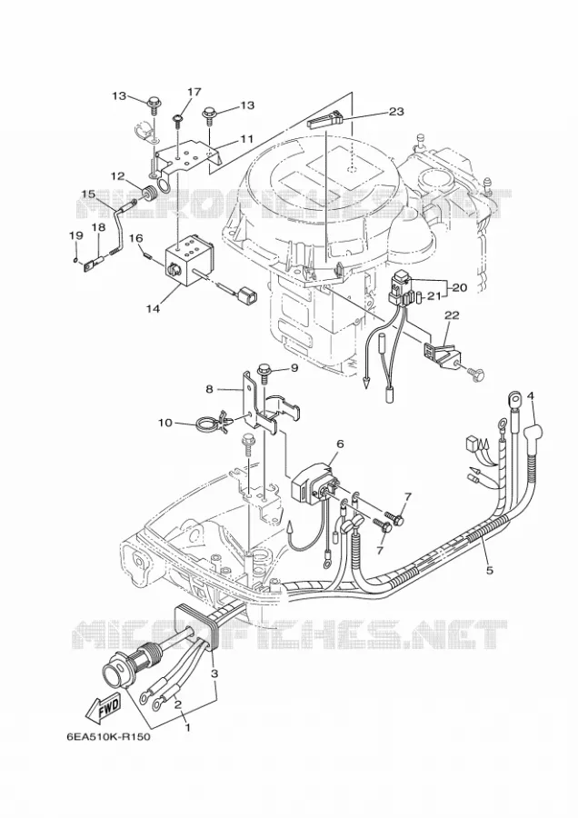 PARTIE ELECTRIQUE 2 Yamaha OUTBOARD ENGINES 9.9hp (7.3kW) 2021 F9.9  F9.9JE