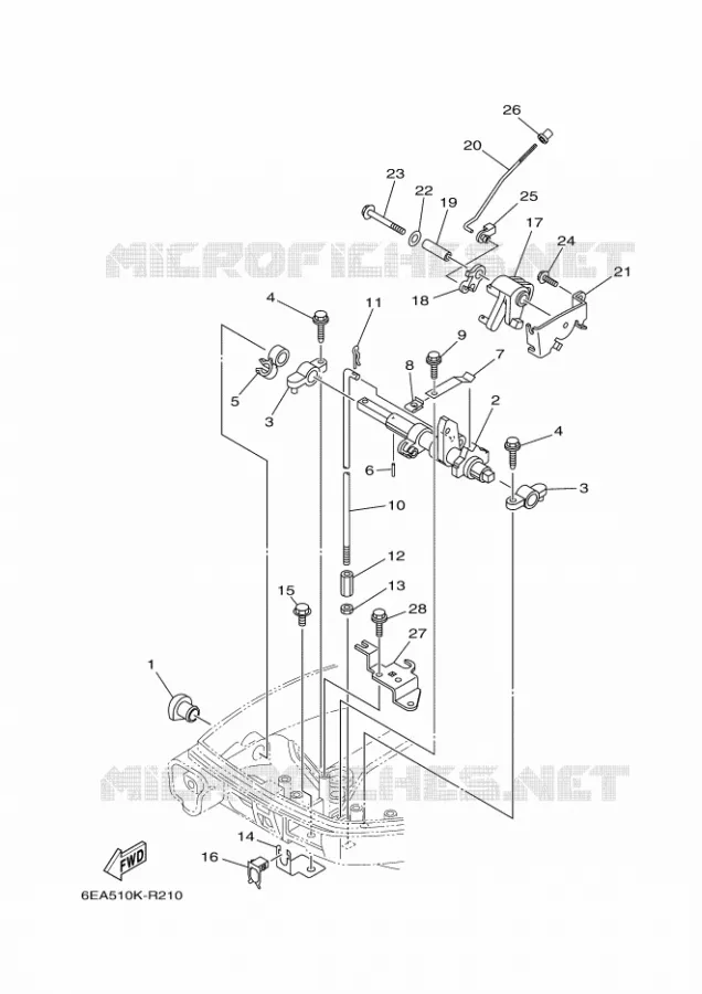 COMMANDE D'ACCELERATEUR 1 Yamaha OUTBOARD ENGINES 9.9hp (7.3kW) 2021 FT9.9  FT9.9LMH