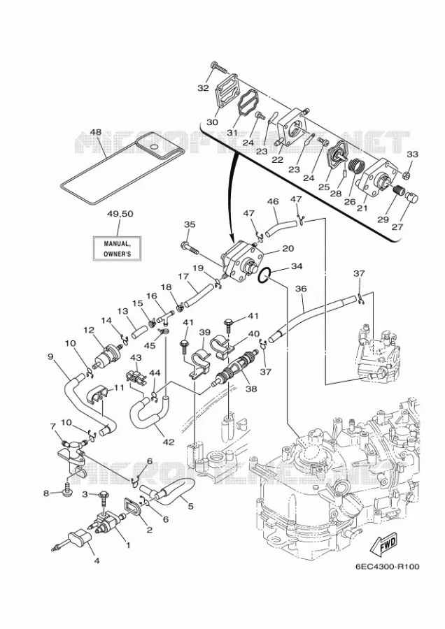 ALIMENTATION CARBURANT 2 Yamaha OUTBOARD ENGINES 5hp (3.7kW) 2021 F5  F5AMH