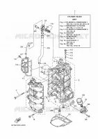 CYLINDRE / CARTER MOTEUR 1 pour Yamaha F130XA de 2021