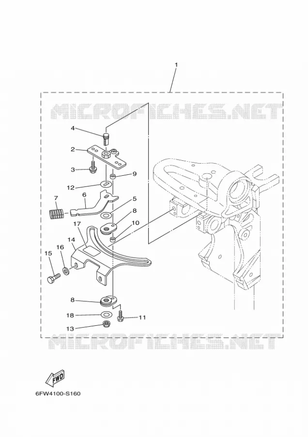 POIGNEE DE DIRECTION Yamaha OUTBOARD ENGINES 8hp (5.9kW) 2021 F8  F8FMH