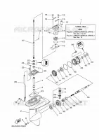 BOITIER D'HELICE ET TRANSMISSION 1 pour Yamaha FT8GEL de 2021