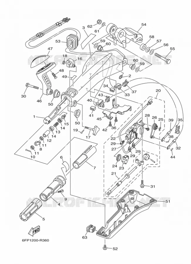 PIÈCES OPTIONNELLES 1 Yamaha OUTBOARD ENGINES 100hp (73.6kW) 2021 F100  F100B