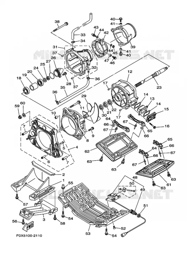 JET UNIT 1 Yamaha WAVERUNNER 1200 2002 JET  JET FOR GP1200