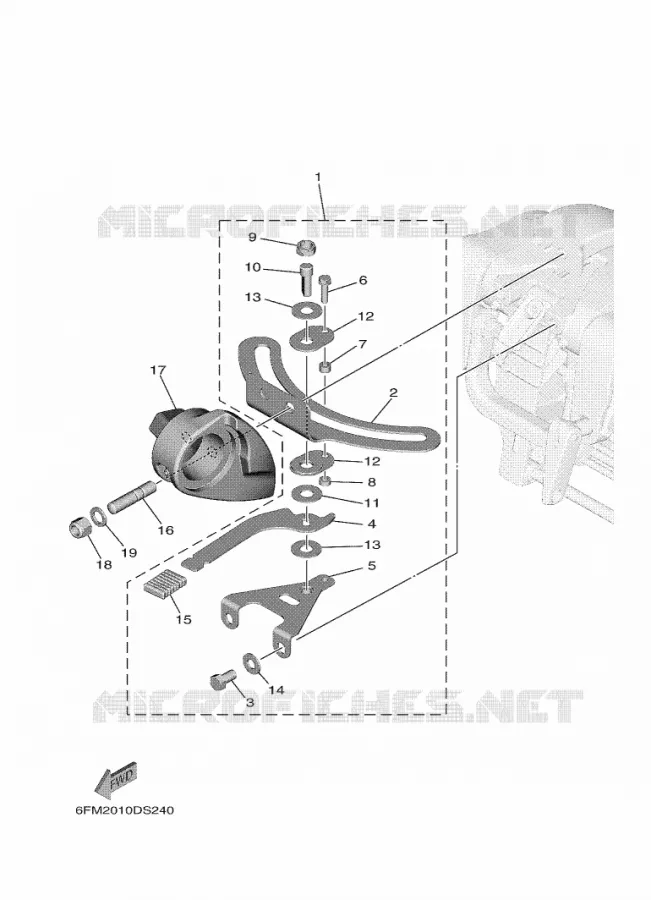 POIGNEE DE DIRECTION Yamaha OUTBOARD ENGINES 20hp (14.7kW) 2021 F20  F20GWH