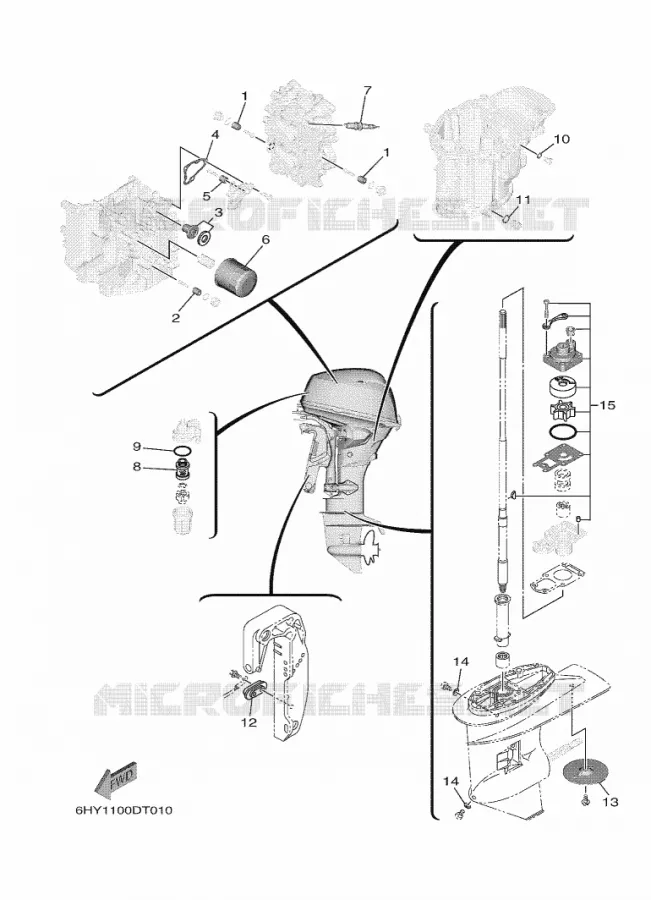 PIECES D'ENTRETIEN Yamaha OUTBOARD ENGINES 20hp (14.7kW) 2021 F20  F20GE