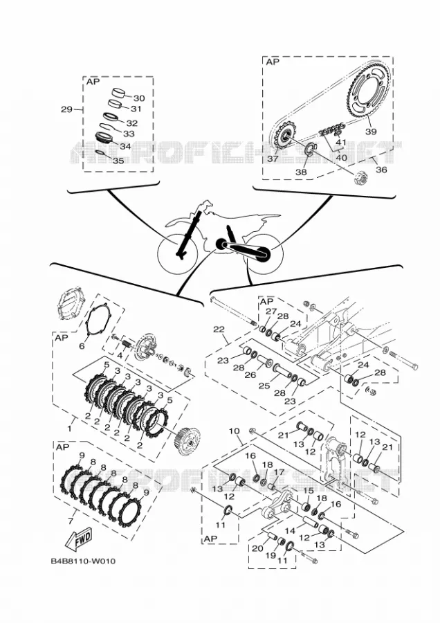 KIT PIECES D'ENTRETIEN Yamaha MOTO 85 2024 YZ  YZ85LW