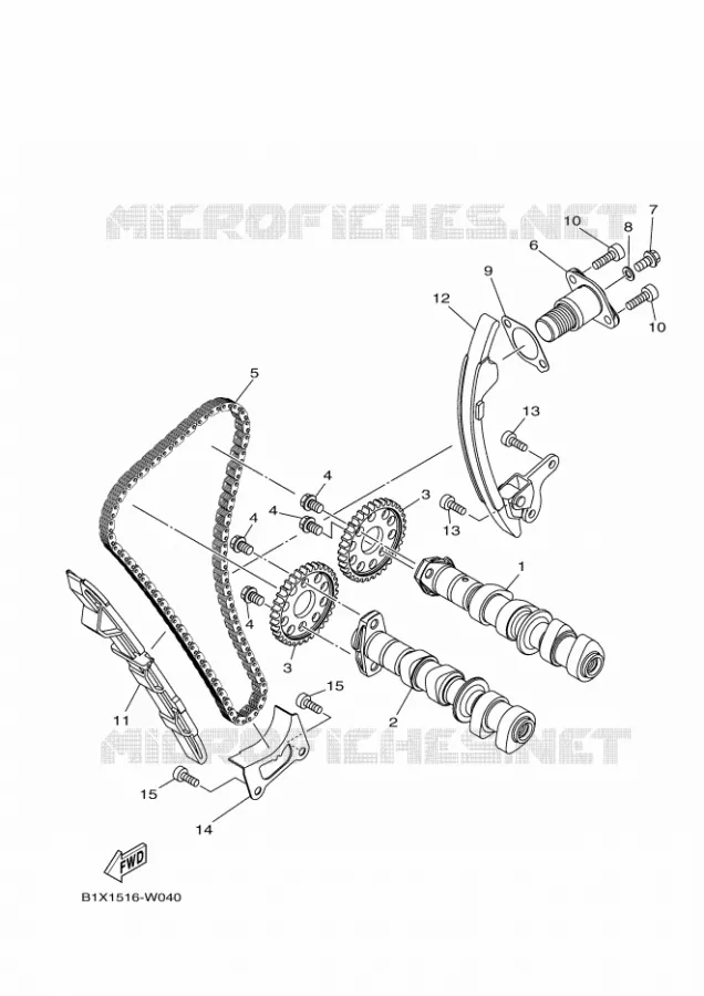 ARBRE A CAMES / CHAINE DE DISTRIBUTION Yamaha MOTO 300 2024 R3  YZF320-A