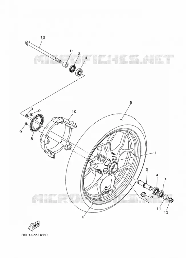 ROUE AVANT Yamaha MOTO 300 2024 R3  YZF320-A
