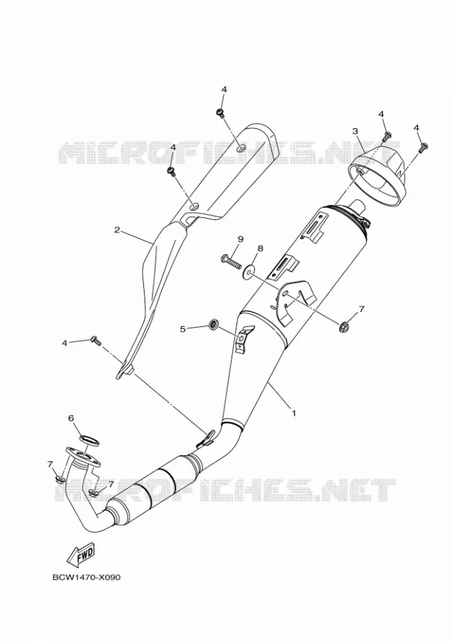 ECHAPPEMENT Yamaha MOTO 155 2024 R15  YZF155-A